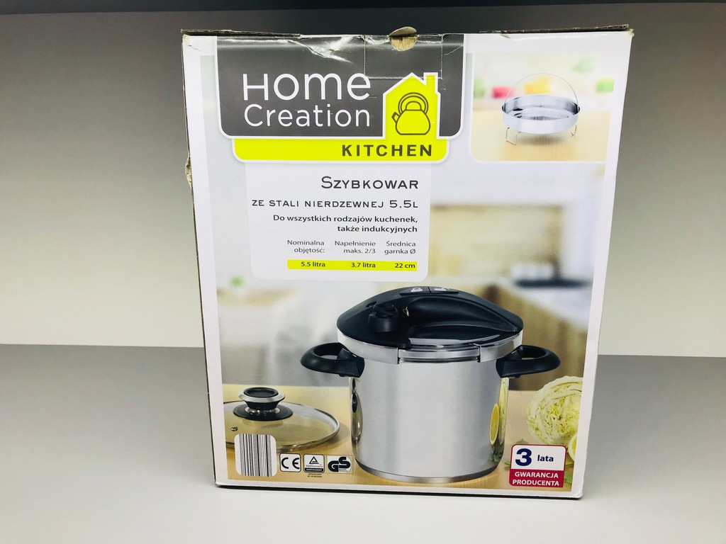 Szybkowar Ze stali Nierdzewnej 5,5L Home Creation