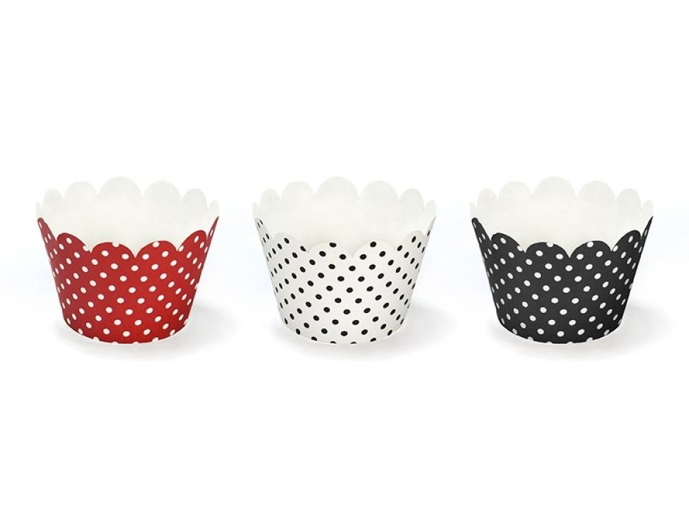 Papilotki na Muffiny Desery 6 szt mix - Biedronki