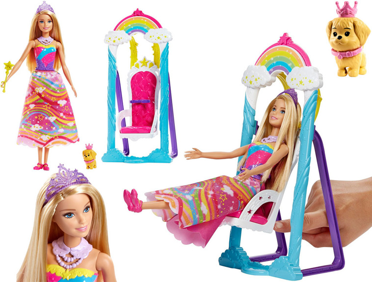 BARBIE Dreamtopia HUŚTAWKA KSIĘŻNICZKI Lalka FJD06 7205239608