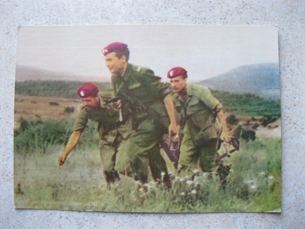 Żołnierz Wojsko Czerwone Berety r. z PRL ok. 1955