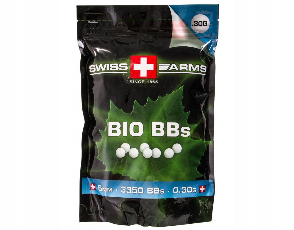 Kulki ASG biodegradowalne Swiss Arms 0,30 g 1 kg