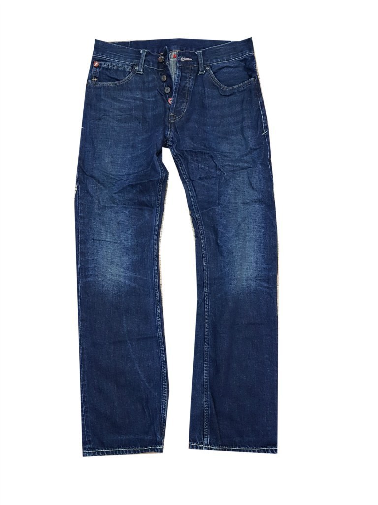 EVISU PUMA granatowe jeansy 33/30 pas 84 cm