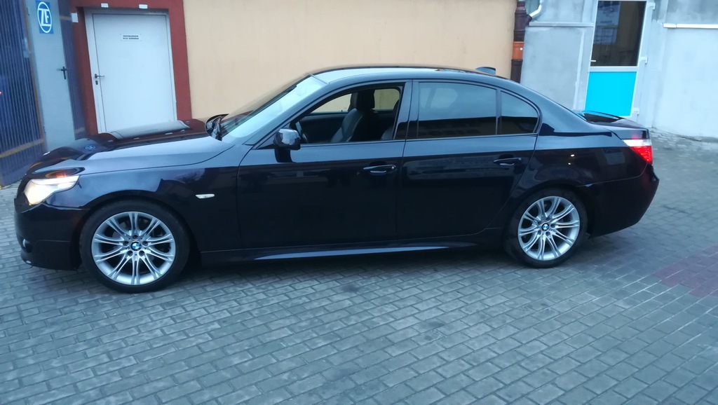 BMW E60 520d 2008 czarneM Pakiet PRYWATNIE 7107424866
