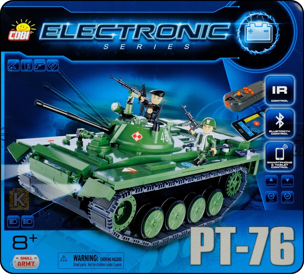 COBI ELECTRONIC 21906 CZOŁG  PT-76 BLUETOOTH PILOT