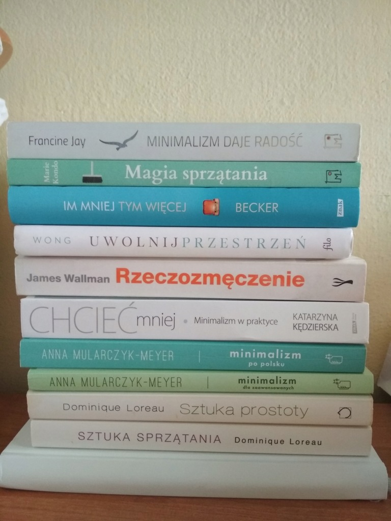 Komplet 12 sztuk książek o minimaliźmie, slow life