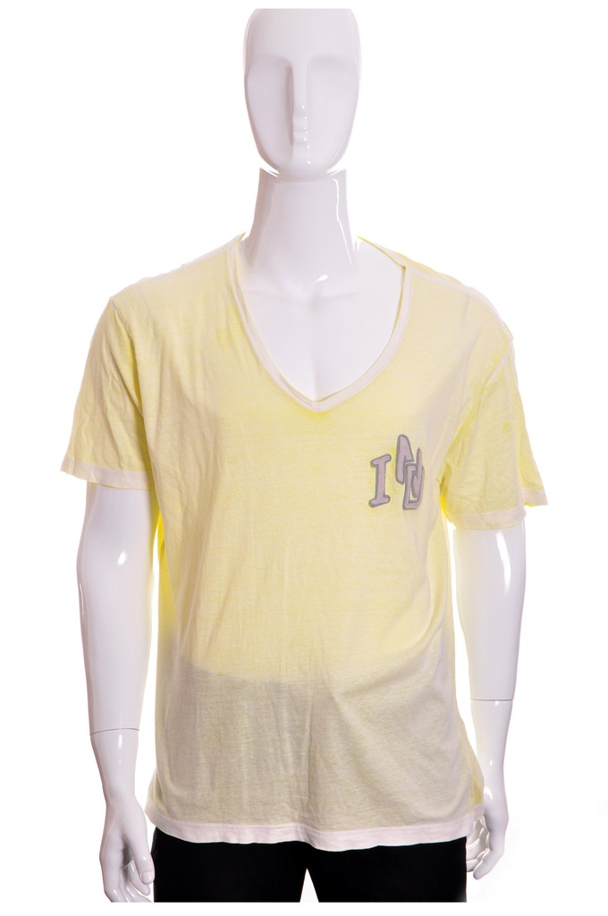 DIESEL koszulka męska bawełniana r. L letnia żółta