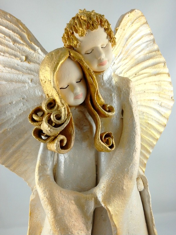 Duża para aniołów wykonana ręcznie,PREZENT NA ŚLUB