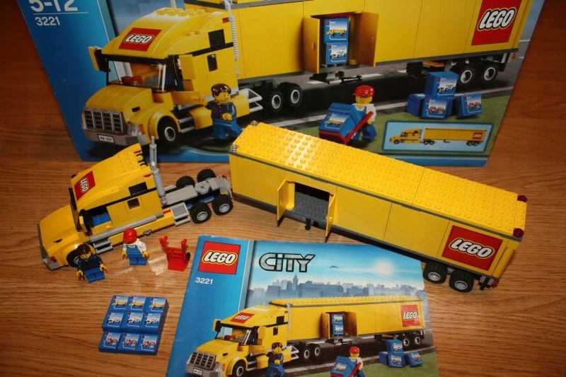 LEGO 3221 Żółta ciężarówka z przyczepą TIR - - oficjalne Allegro