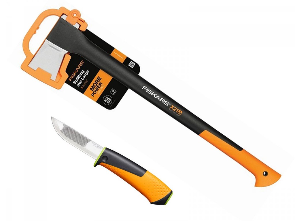 Siekiera rozlupujaca Fiskars X21 + noz samoostrzac