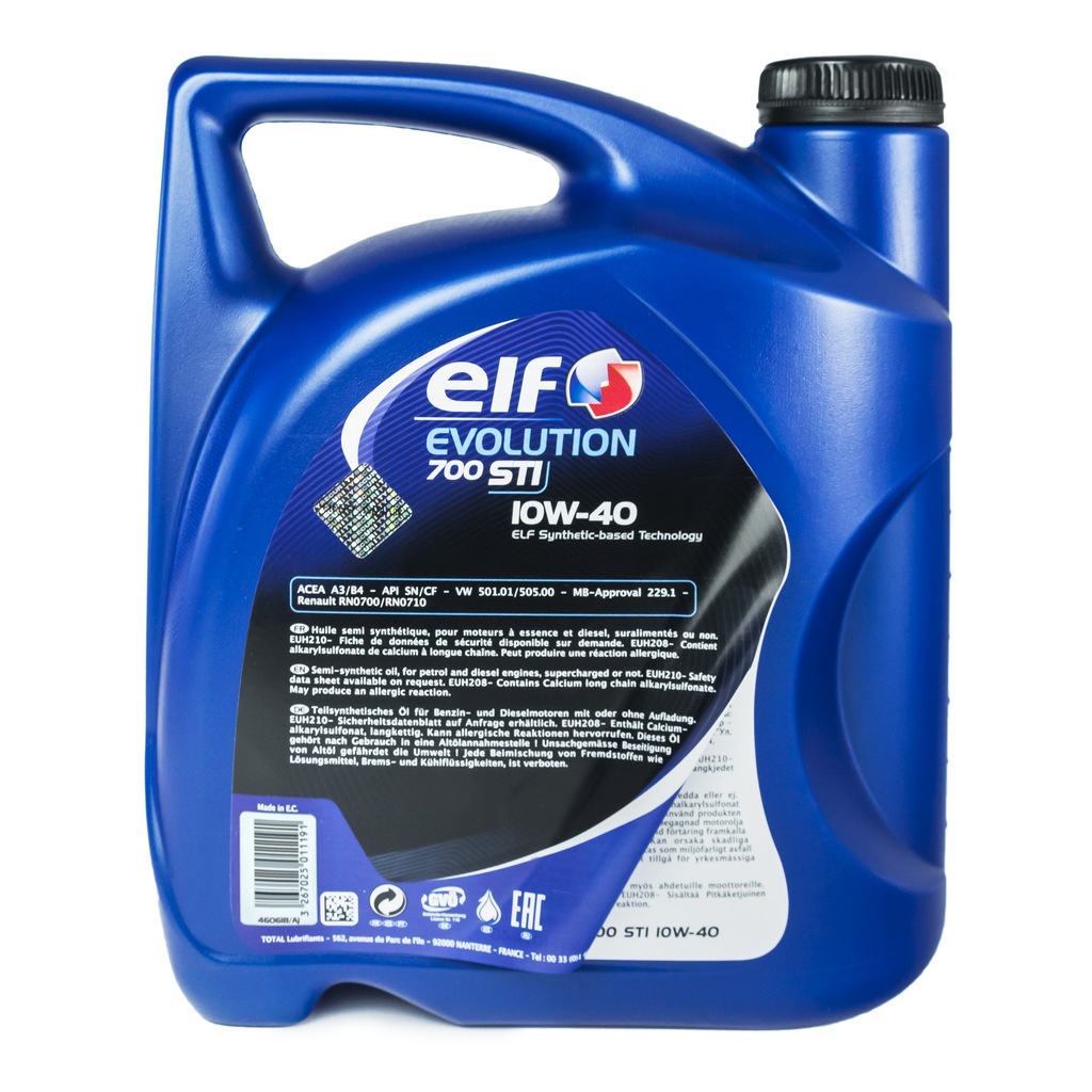 ELF EVOLUTION 700 STI 10W40 6L 5L+1L 501.01 505.00 - 6889319622 ...