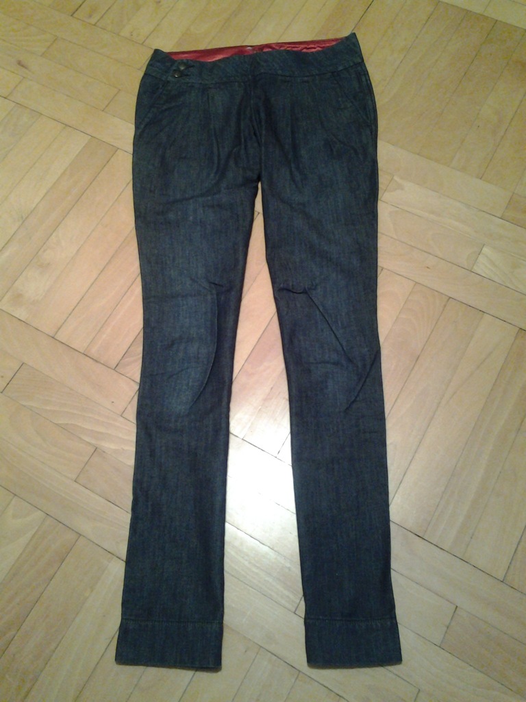 Orsay spodnie jeans zakładki zwężane