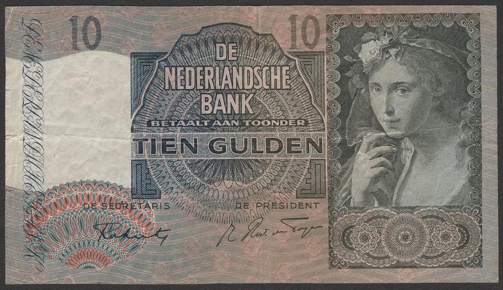 Holandia - 10 guldenów - 1942 rok