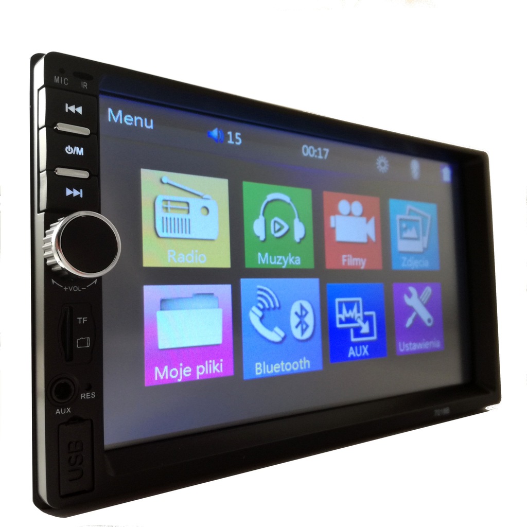 Samochodowe Radio 2DIN 7'' AUX BT USB PLmenu 7018B