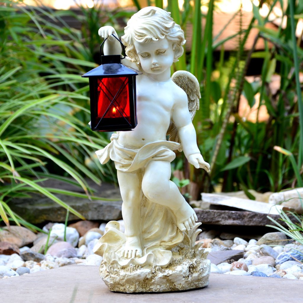 G525 Figura aniołka z latarenką 38cm okazja!