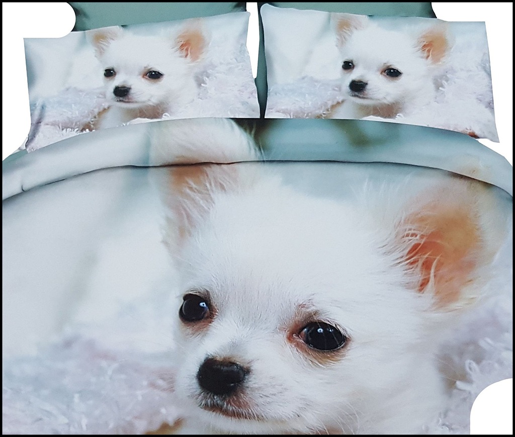 CHIHUAHUA POŚCIEL 3D 220X200 SZCZENIAK PIES 4 ELEM