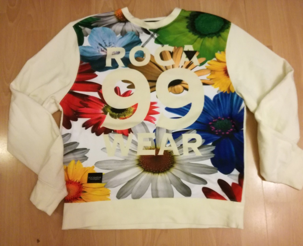 Bluza RocaWear Floral Crewneck White rozm.L