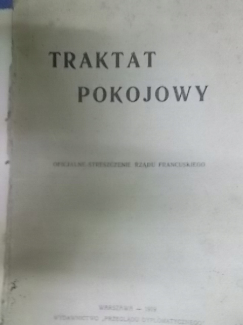 TRAKTAT POKOJOWY OFICJALNE STRESZCZENIE RZĄDU