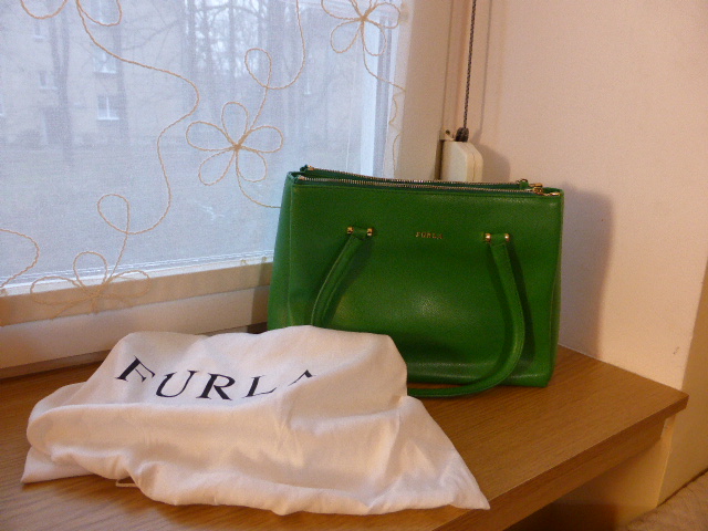 FURLA torebka zielona skóra