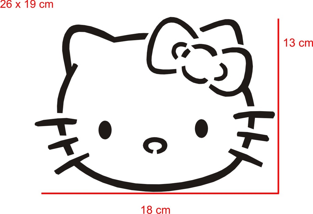 SZABLON MALARSKI HELLO KITTY DLA DZIECI