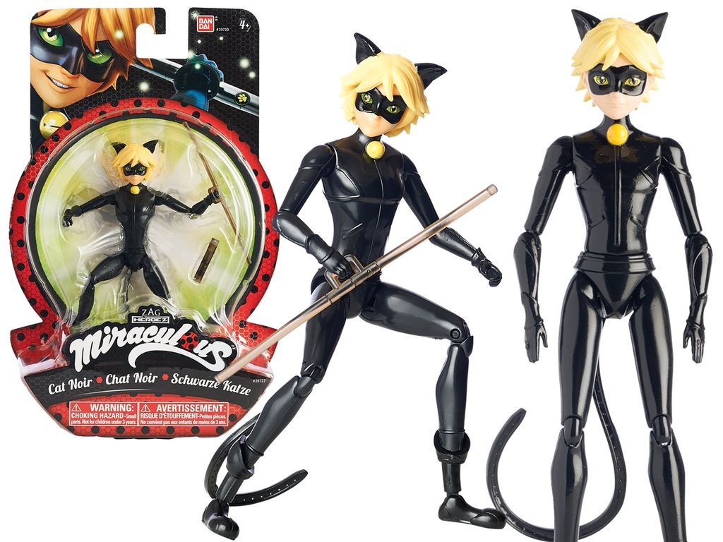 COBI MIRACULOUS BIEDRONKA CZARNY KOT FIGURKA 14cm