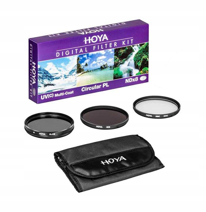 HOYA UV + CPL + NDx8 67mm do Canon EF 100 mm f/2.8