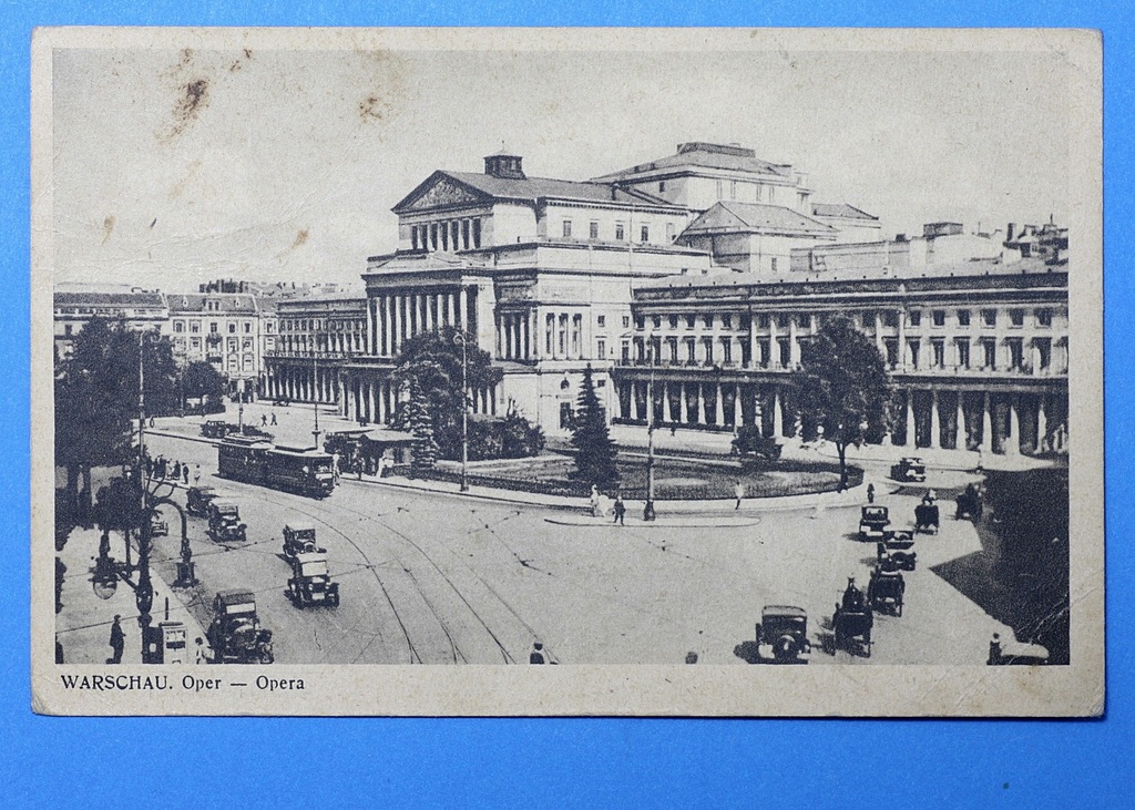 STARA WARSZAWA OPERA POCZTÓWKA Z OBIEGU
