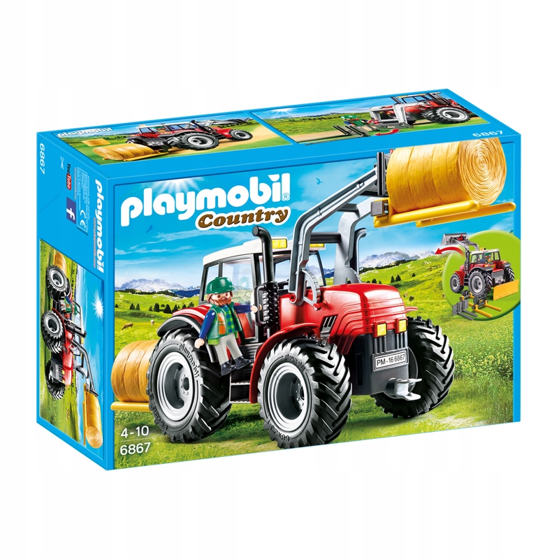 Playmobil DUŻY TRAKTOR Z WYPOSAŻENIEM Z TUREM 6867