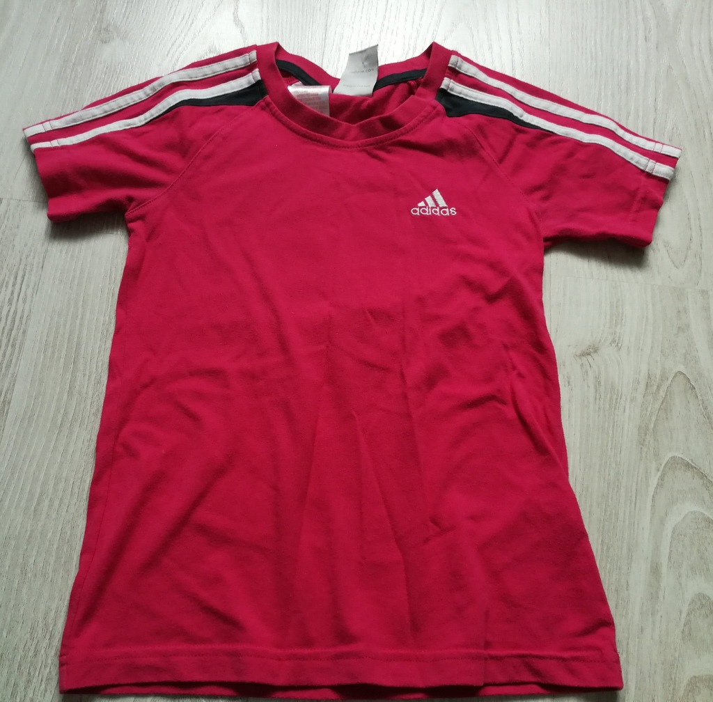 ADIDAS koszulka t-shirt bawełna 10l+ 140cm różowa