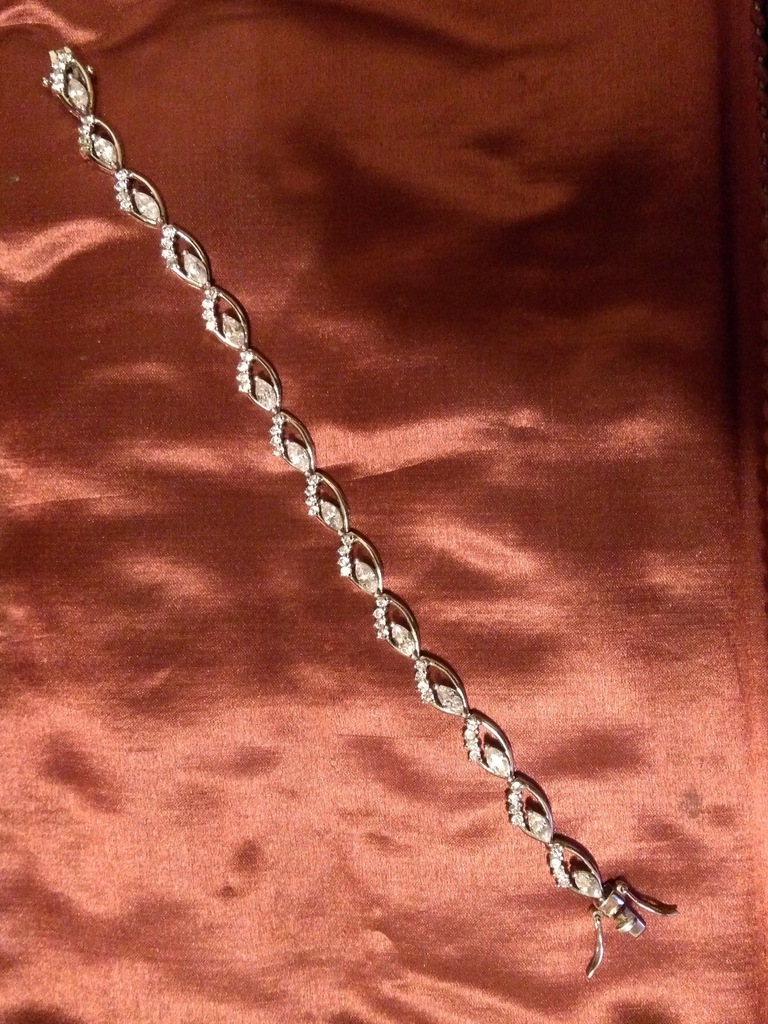 Biżuteria srebro Bransoletka srebrna z cyrkoniami 