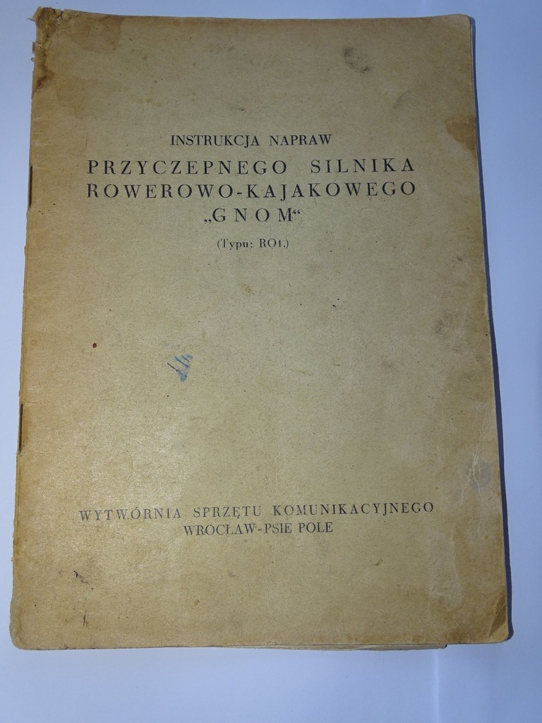 WSK GNOM SILNIK ROWEROWY INSTRUKCJA ORYGINAŁ