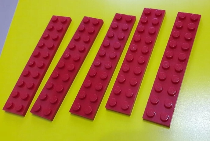 płytki budowlane LEGO 5szt. Czerwone