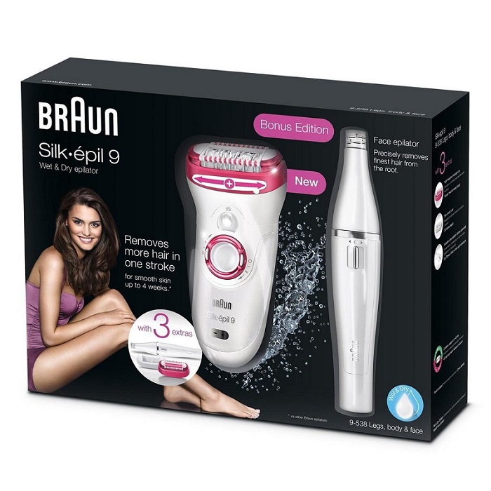 Depilator BRAUN Silkepil 9538 + Depilator twarzy 7391445633
