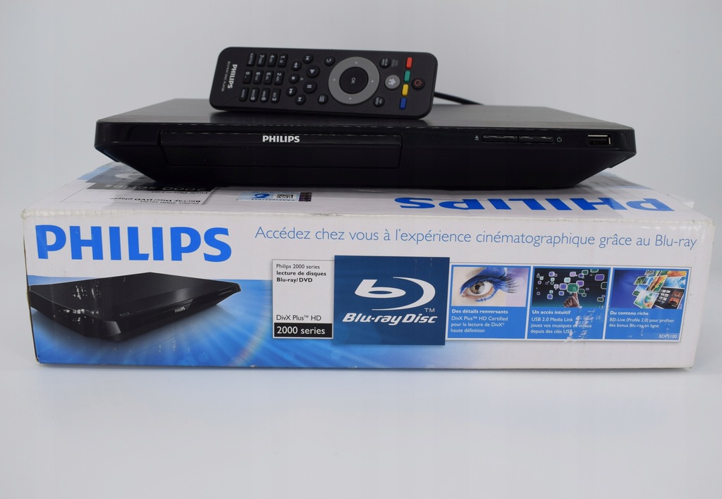 Odtwarzacz DVD Blu Ray Philips 2000 HD 7698166596 oficjalne