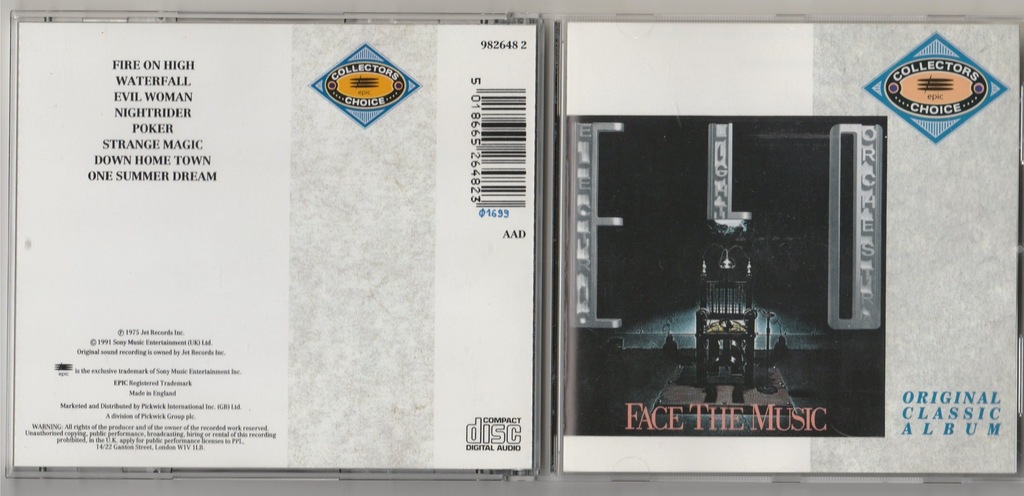 ELO Face The Music CD 1991 Epic UK SUPER STAN 5/6