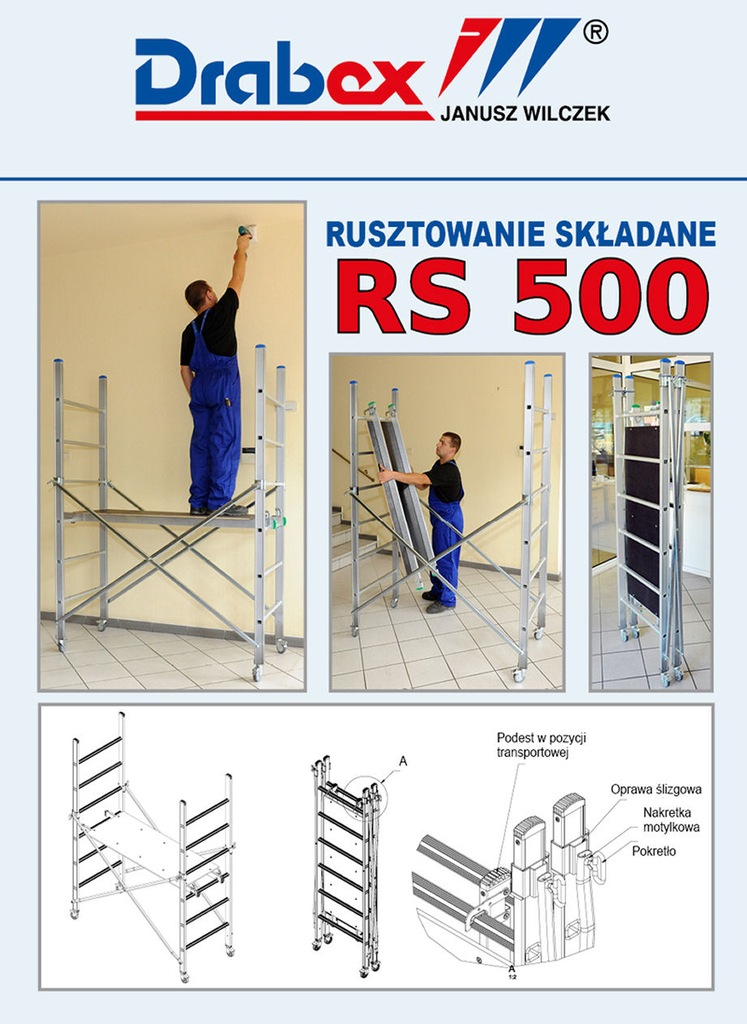 Rusztowanie Aluminiowe Rusztowania Jezdne Drabex Oficjalne Archiwum Allegro