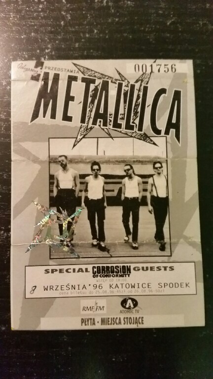 Metallica Bilet Spodek 1996 Oryg 7238137616 Oficjalne Archiwum Allegro