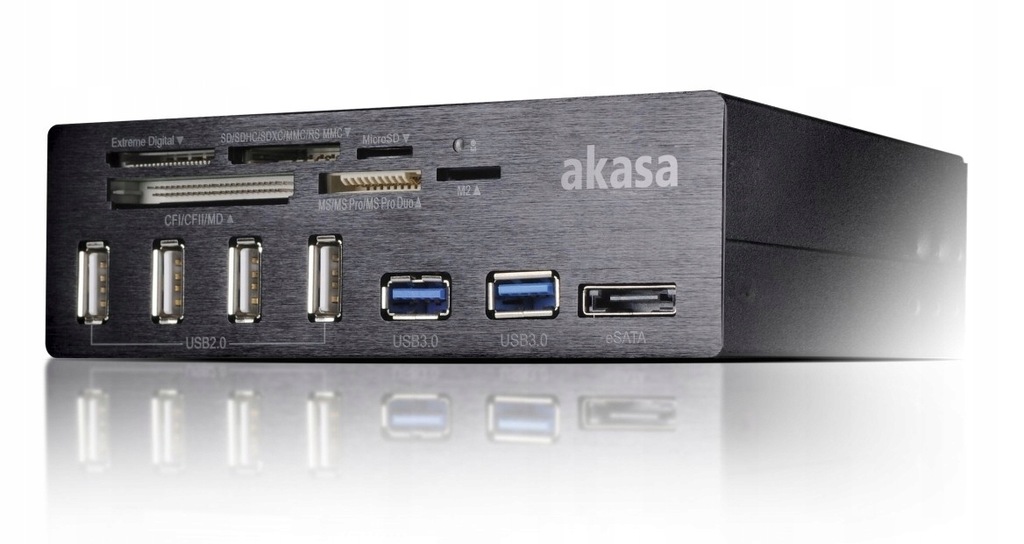 AKASA Czytnik kart AK-HC-05BK USB3.0/eSATA