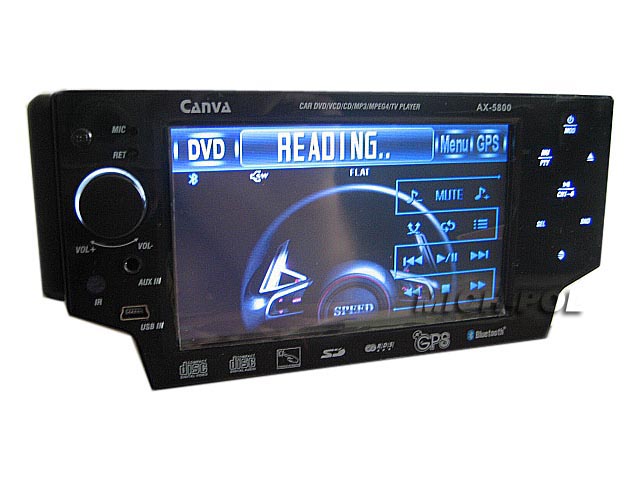 Canva AX-5800 Divx DVD GPS 4,7 Dotyk Bluetooth1DIN