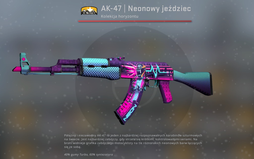 AK-47 NEONOWY JEŹDZIEC Neon Rider CS GO MW
