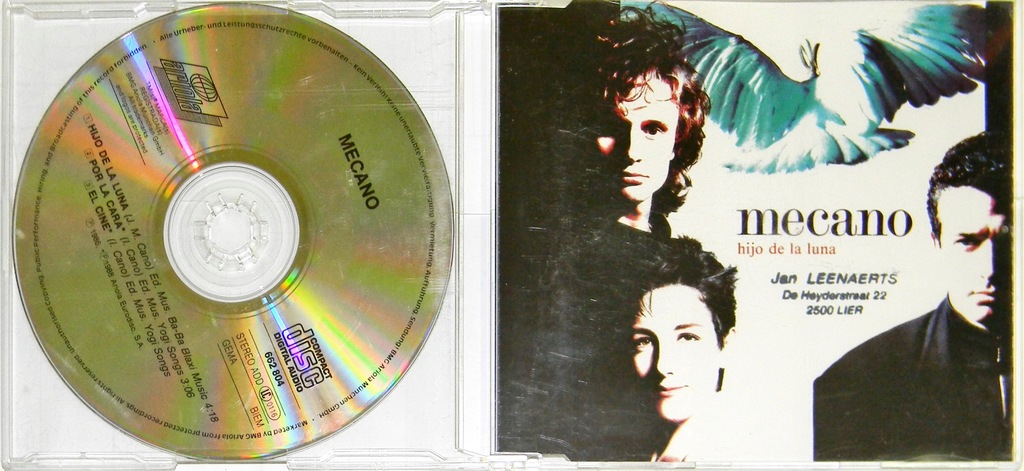 Mecano - Hijo De La Luna 1988 MAXI CD