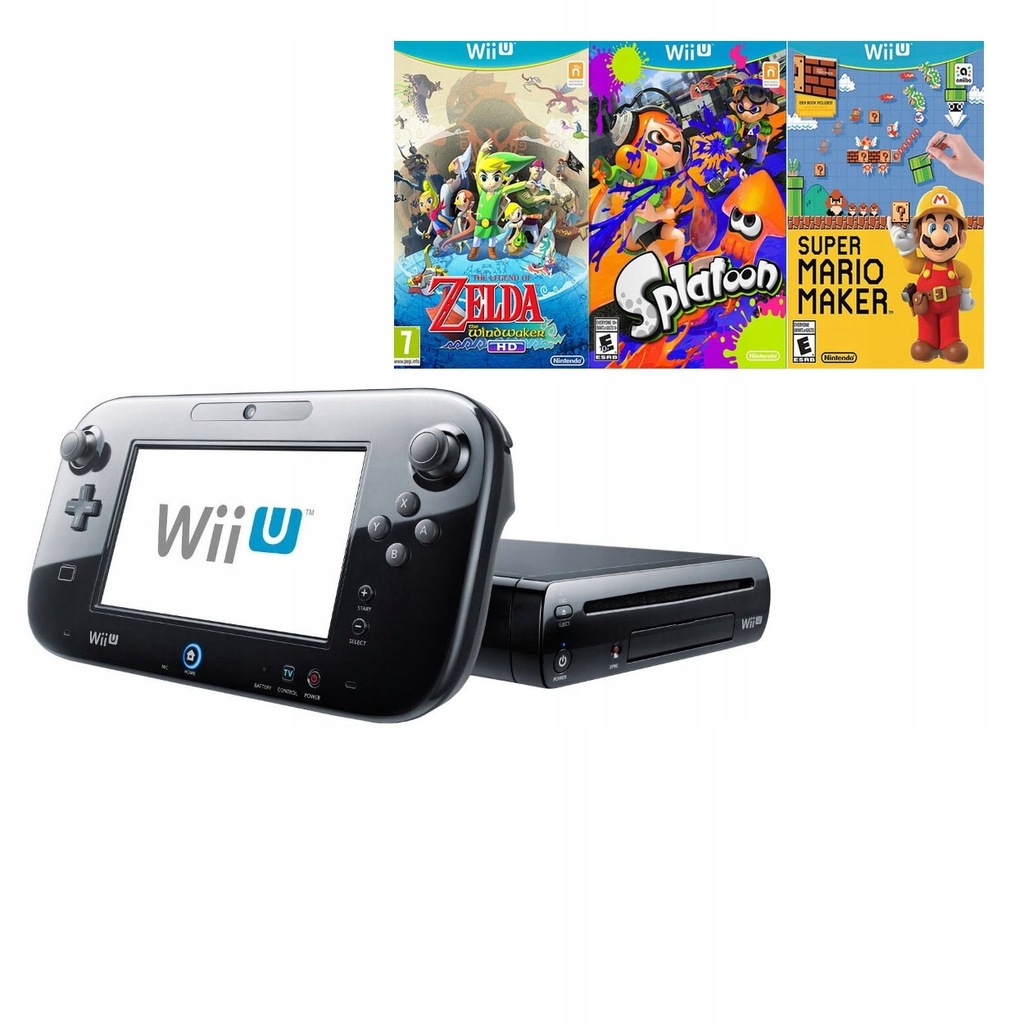 NINTENDO Wii U 32GB GRY MARIO ZELDA SPLATOON