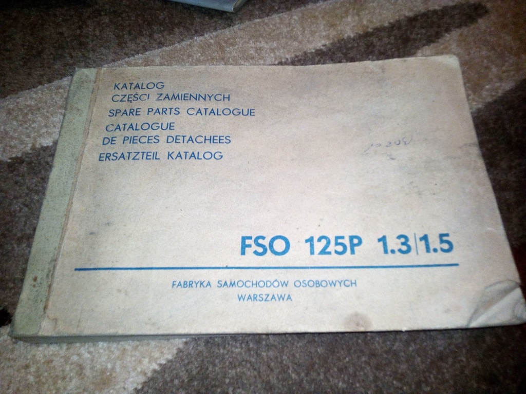 FIAT 125p 1.3 1.5  KATALOG CZESCI