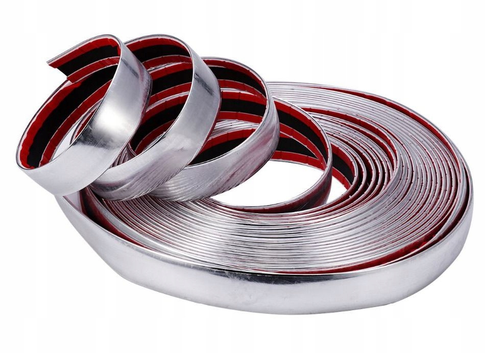LISTWA OZDOBNA TAŚMA CHROM CHROMOWANA 34 mm 3,4 cm - 6448056465