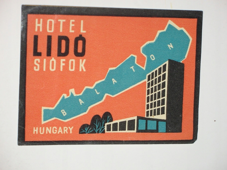 HOTEL LIDO BALATON SIÓFOK naklejka z PRL-u