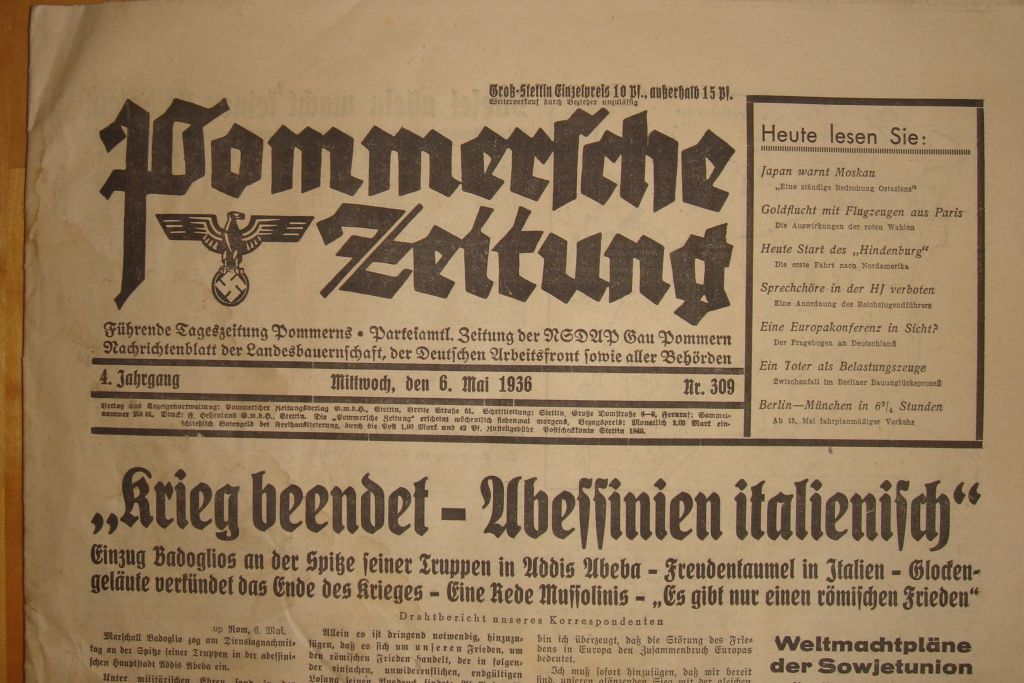 Stettin - Szczecin - Pommersche Zeitung - 1936