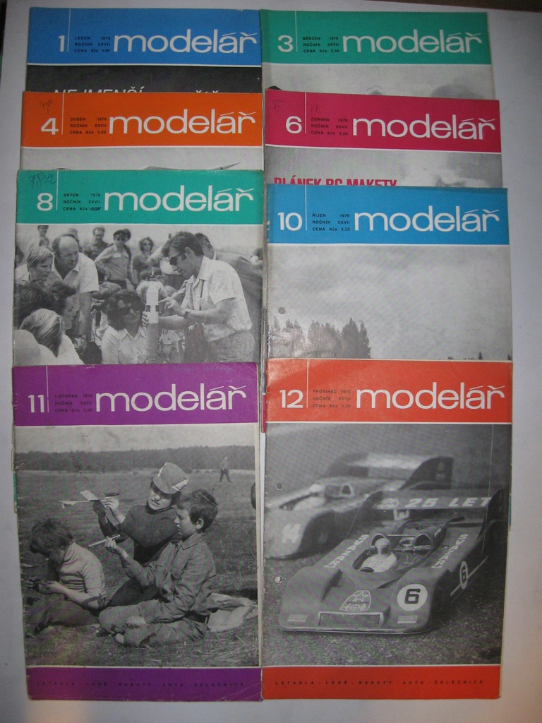 Modelarz MODELAR czeski 8 numerów 1976