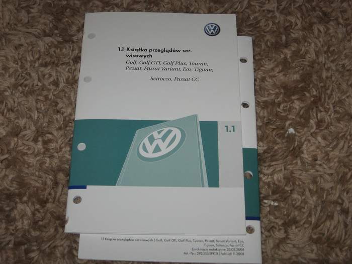 Książka serwisowa gwarancyjna Volkswagen VW nowa