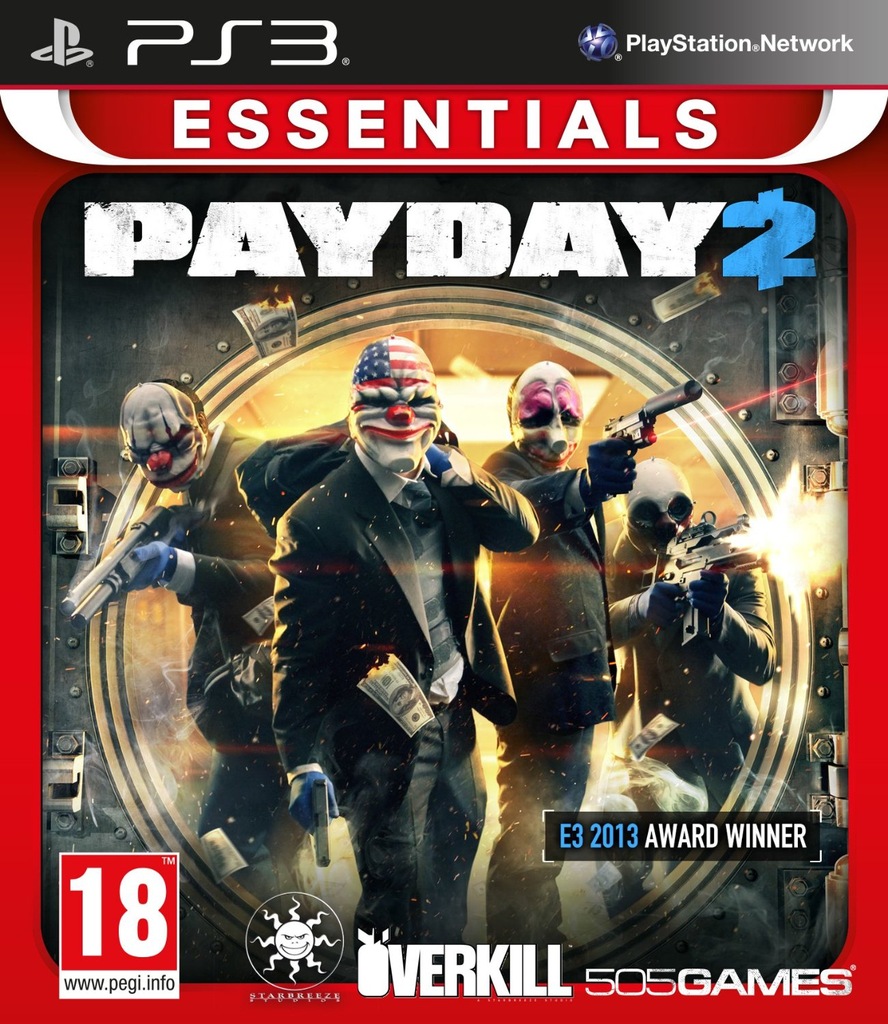 PAYDAY 2 PS 3 PAY DAY GRA RABUJĄ BANK W MASKACH