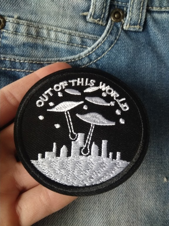 termo naszywka alien ufo statek kosmos badge
