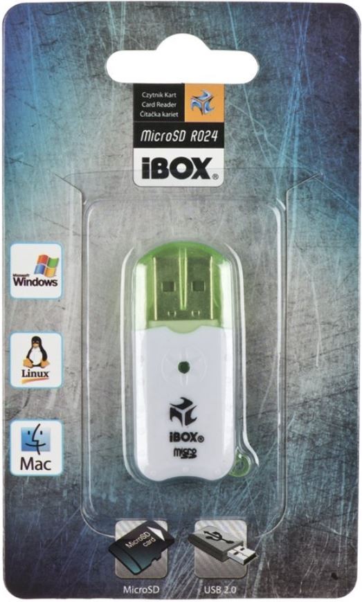 IBOX Czytnik kart R024 USB linka MicroSD